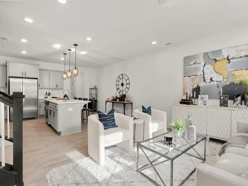 Representative furnished interior of a home built from the Haven TH by True Homes in Village Heights TH, Greensboro (Image 5).