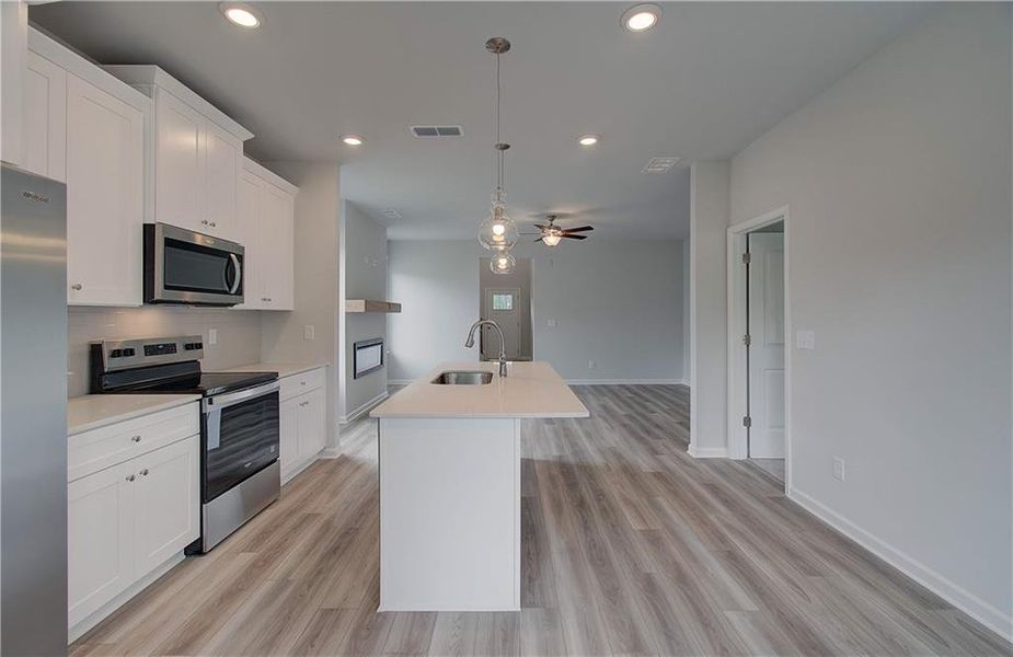 Furnished interior view inside a new home in Enclave at Evergreen, Fairburn (Image 8).