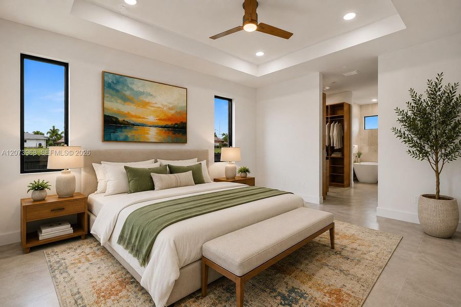 Furnished interior view inside a new home in , Cape Coral (Image 4). Furnished interior view inside a new home in , Cape Coral (Image 4).