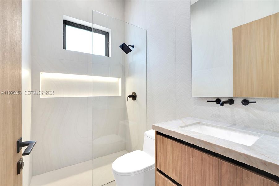 Furnished interior view inside a new home in , Miami (Image 22).