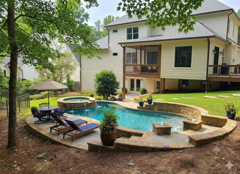 Exterior details and patio area of a home in , Atlanta (Image 31).