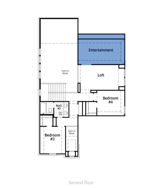 2D floor plan layout of this home in Sandbrock Ranch: 45ft. lots, Aubrey, TX (Image 4). 2D floor plan layout of this home in Sandbrock Ranch: 45ft. lots, Aubrey, TX (Image 4).