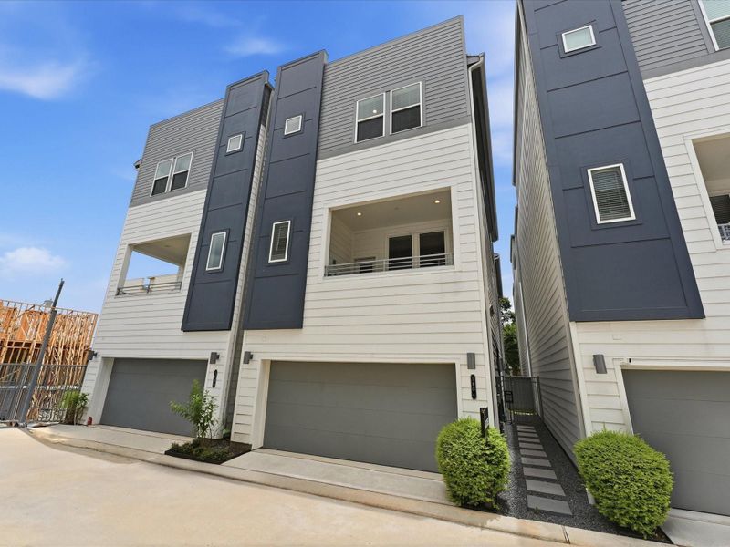 Front exterior of a new home in Hardy Skyline, Houston, TX, highlighting curb appeal (Image 1). Front exterior of a new home in Hardy Skyline, Houston, TX, highlighting curb appeal (Image 1).