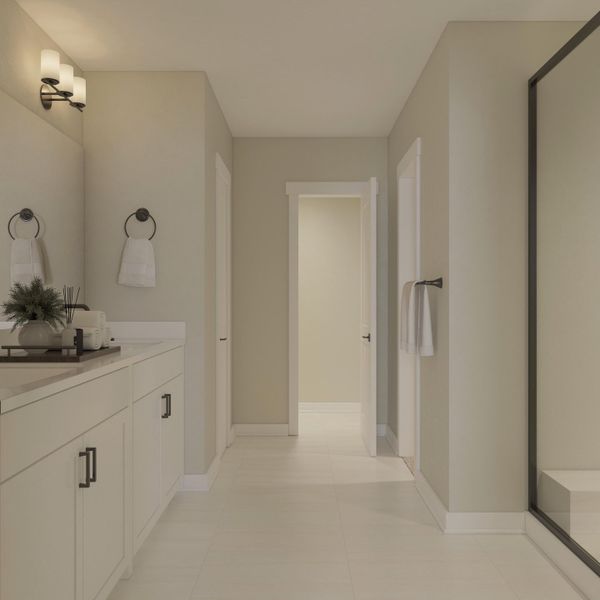 Furnished interior view inside a new home in Ashley Walk Townes, Charleston (Image 6).