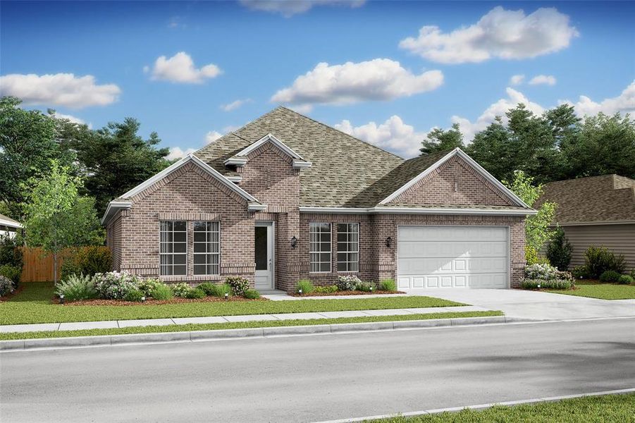 Stunning Geneva home design with elevation NA built by K. Hovnanian Homes in beautiful Westland Ranch. (*Artist rendering used for illustration purposes only. **Actual home with have a 4 car tandem garage.)