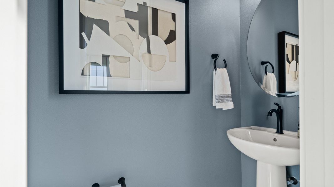 Furnished interior view inside a new home in Parkview at Hamlin, Winter Garden (Image 27).