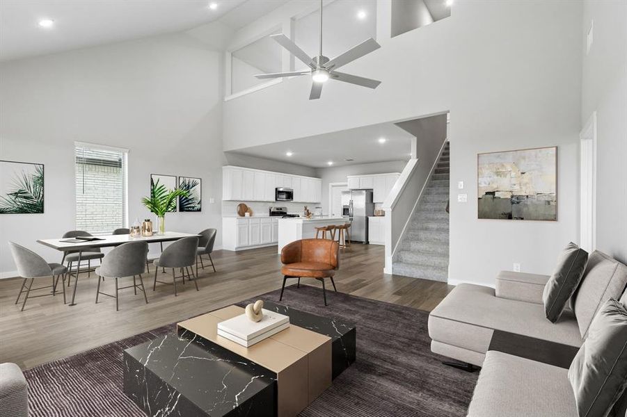 Open Floor Plan in the Winters home plan by Trophy Signature Homes – REPRESENTATIVE PHOTO