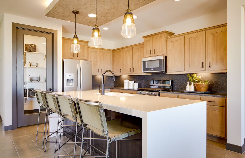 Waterfall Kitchen Island