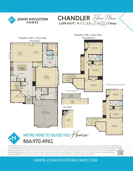 2D floor plan layout for the Chandler by John Houston Homes in Vista Point, Grandview, TX (Image 2). 2D floor plan layout for the Chandler by John Houston Homes in Vista Point, Grandview, TX (Image 2).