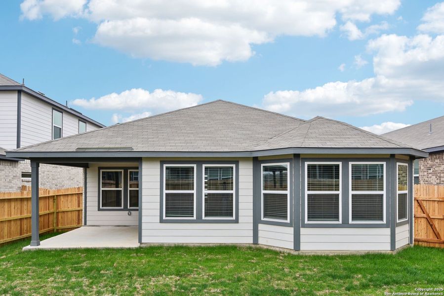 Front exterior of a new home in Sagebrooke - Premier Series, San Antonio, TX, highlighting curb appeal (Image 24).