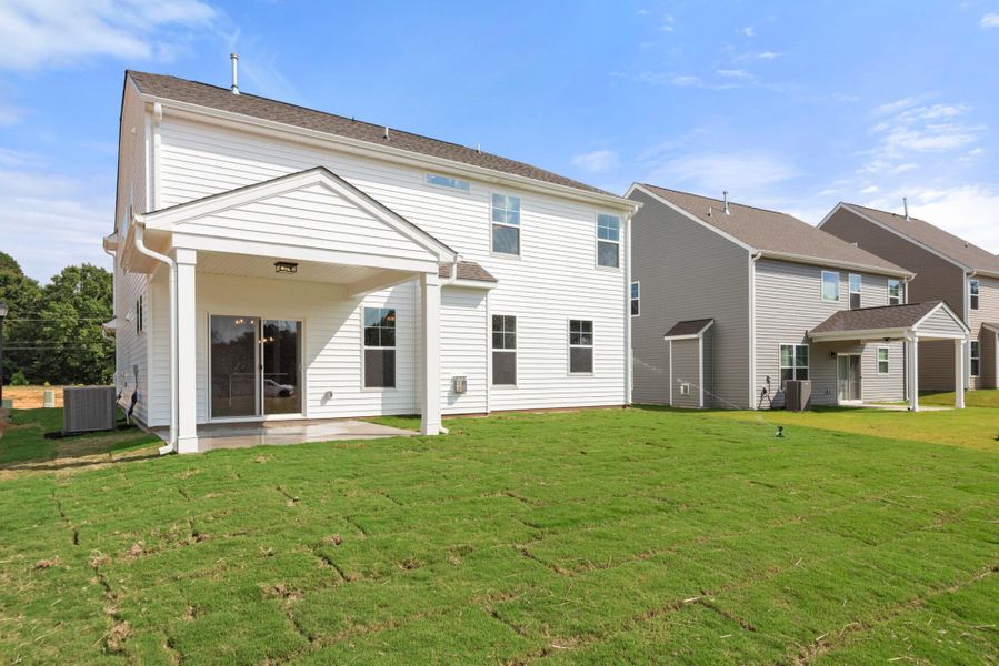 Exterior details and patio area of a home in Hayes Village, Greensboro (Image 3).