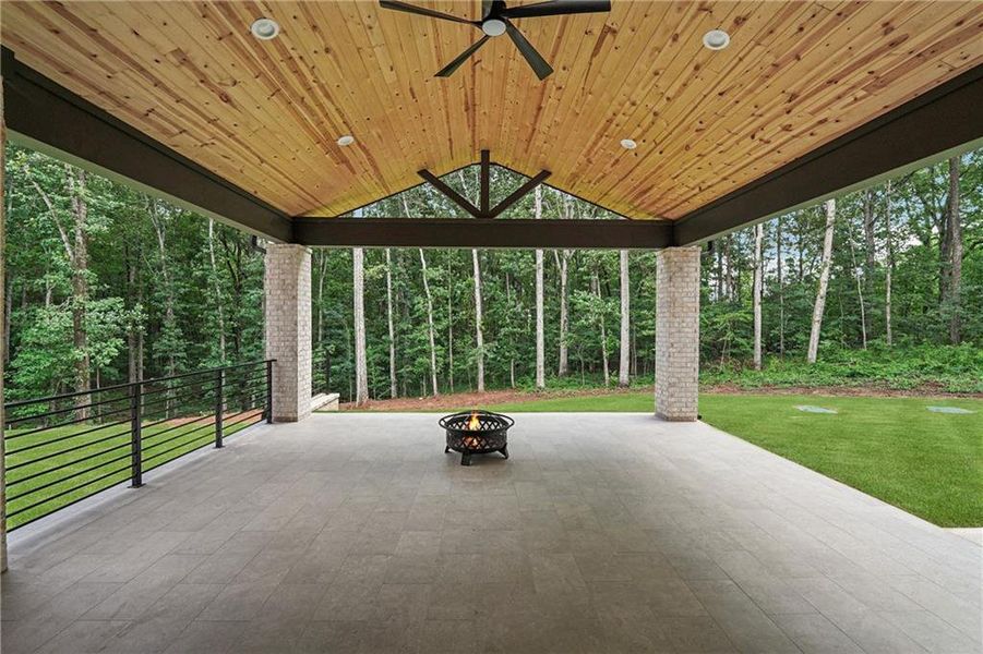 Exterior details and patio area of a home in , Commerce (Image 31).