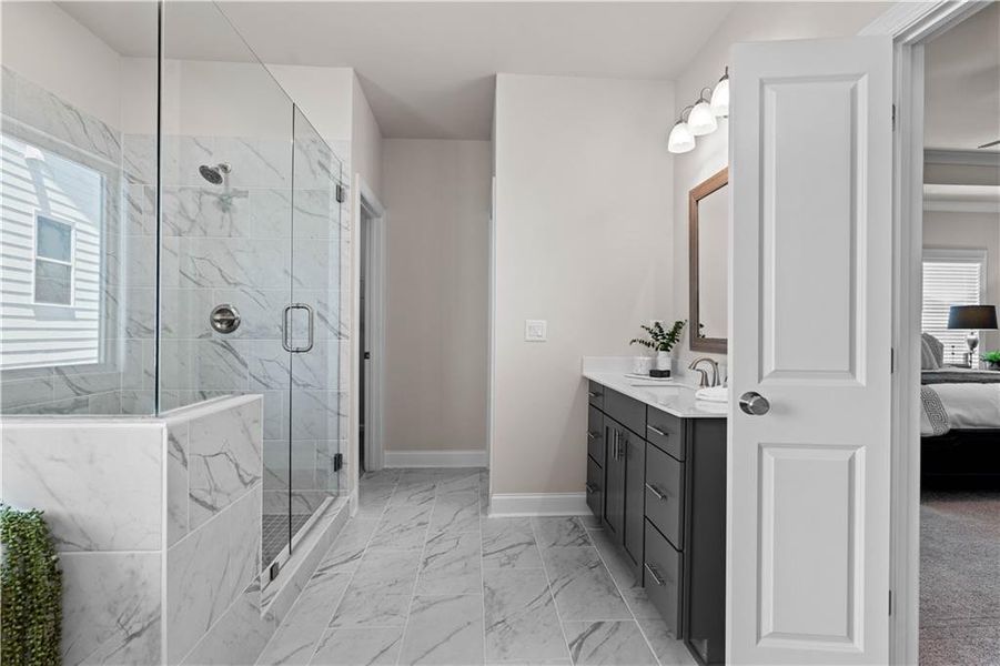 Furnished interior view inside a new home in Aberdeen, Hoschton (Image 39).