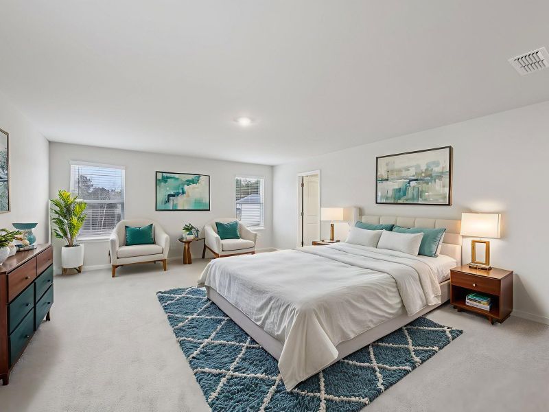 Furnished interior view inside a new home in Parkside at Grayson, Grayson (Image 7).
