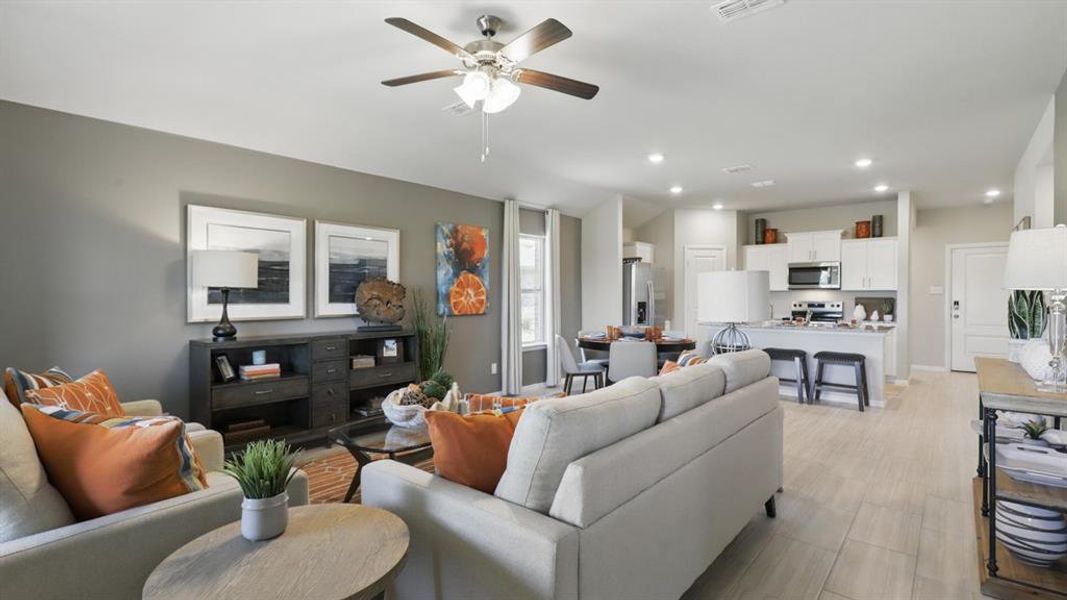Furnished interior view inside a new home in Lonestar at Liberty Trails, Fort Worth (Image 28).