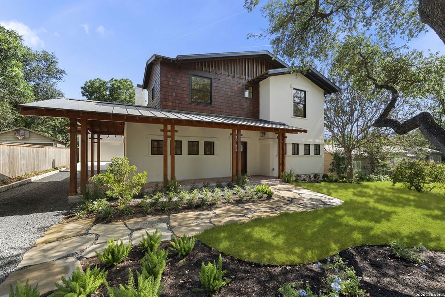Exterior details and patio area of a home in , San Antonio (Image 29).