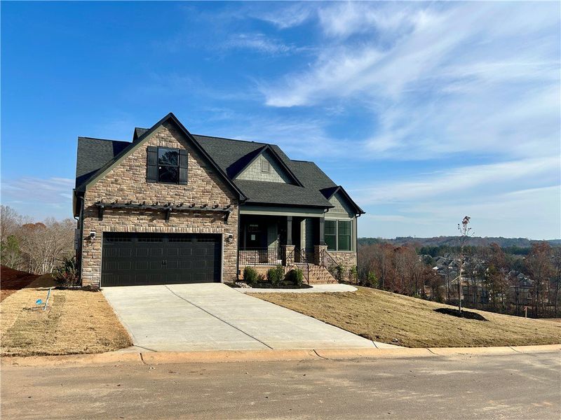 Front exterior of a new home in Edwards Ridge, Central, SC, highlighting curb appeal (Image 2).