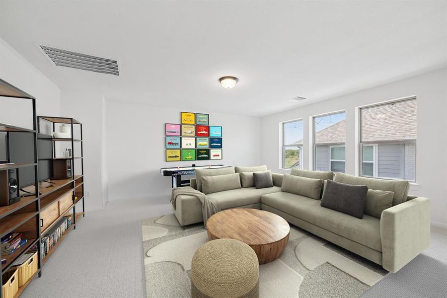 Furnished interior view inside a new home in Karis - Village Series, Crowley (Image 9). Furnished interior view inside a new home in Karis - Village Series, Crowley (Image 9).