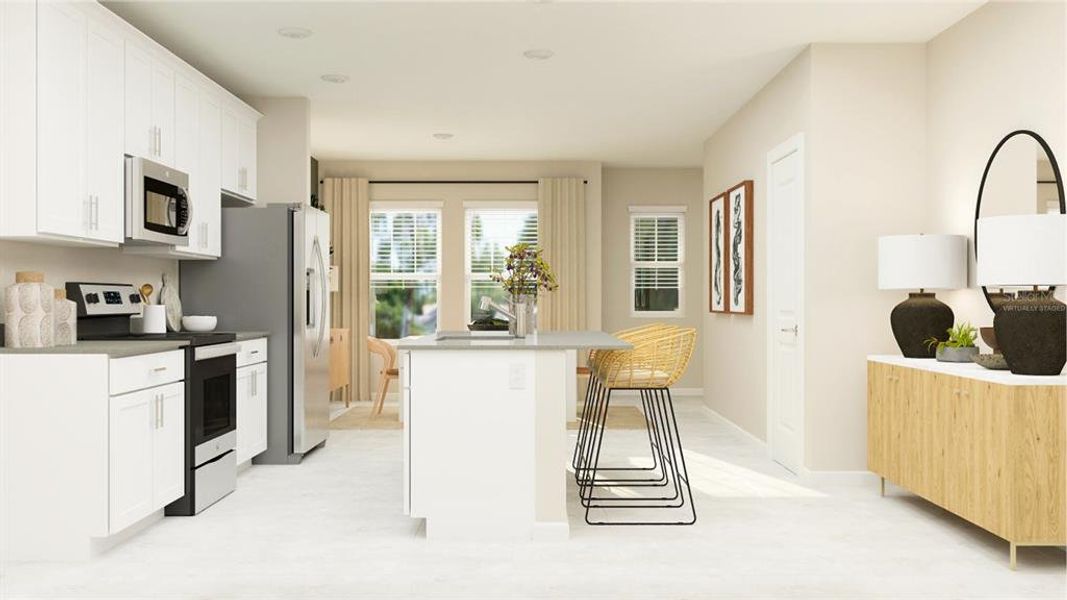 Furnished interior view inside a new home in EverBe, Orlando (Image 3). Furnished interior view inside a new home in EverBe, Orlando (Image 3).