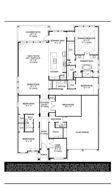 2D floor plan layout of this home in The Woodlands Hills, Willis, TX (Image 2).