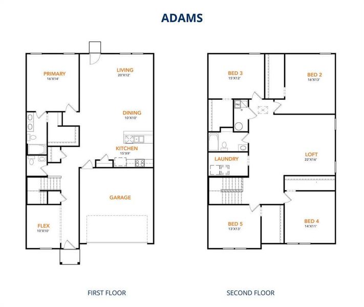 2D floor plan layout of this home in Still Water Lake, Godley, TX (Image 3). 2D floor plan layout of this home in Still Water Lake, Godley, TX (Image 3).