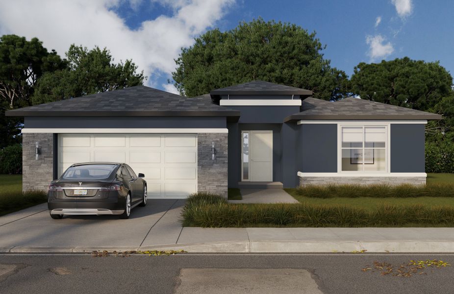 Representative exterior photo of a completed home built from the The Ibis by Estela Living in Palm Coast, Palm Coast, FL (Image 23).