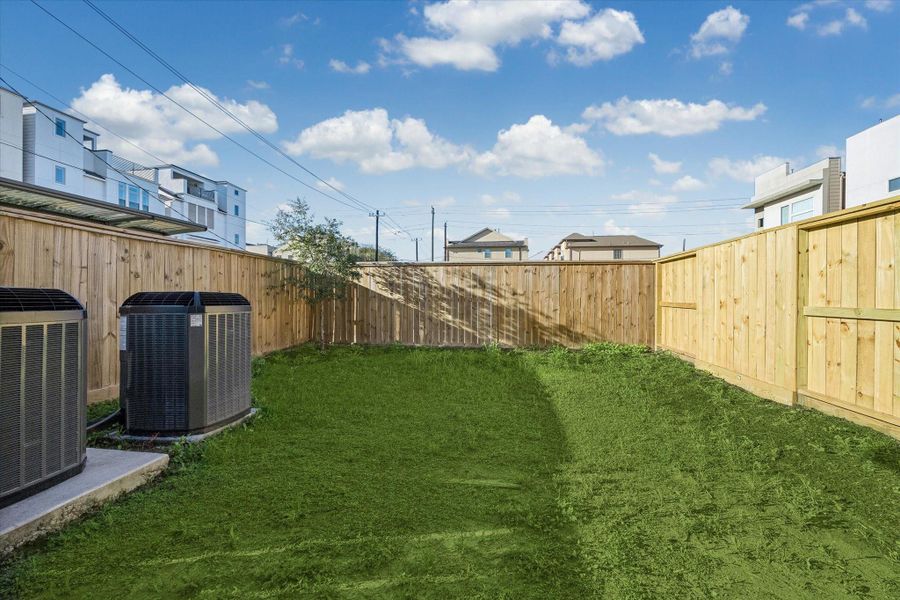 Exterior details and patio area of a home in , Houston (Image 2). Exterior details and patio area of a home in , Houston (Image 2).