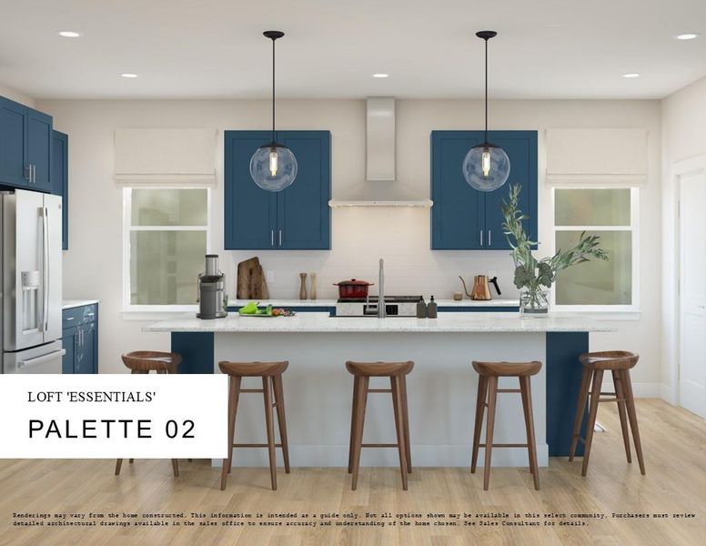 Loft Look Palette 2 Selection Sheet (*Artist rendering used for illustration purposes only.)