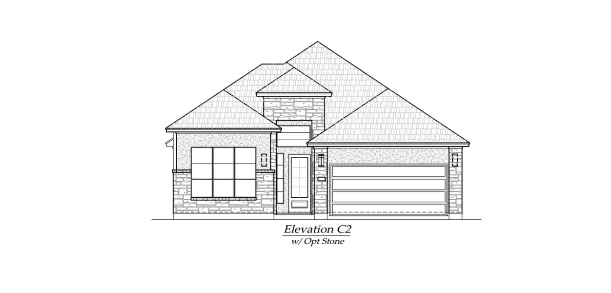 Representative rendering of the exterior for the Hampton by Chesmar Homes (Image 7).