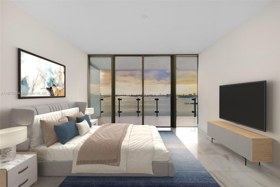 Furnished interior view inside a new home in , Miami (Image 8).