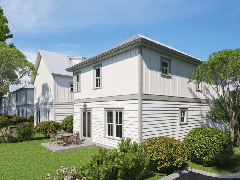 Representative exterior photo of a completed home built from the Pearl by Brock Built in Nautilus Pointe, Inlet Beach, FL (Image 21).
