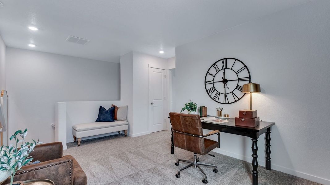 Furnished interior view inside a new home in Vista Meadows, Fort Lupton (Image 12). Furnished interior view inside a new home in Vista Meadows, Fort Lupton (Image 12).
