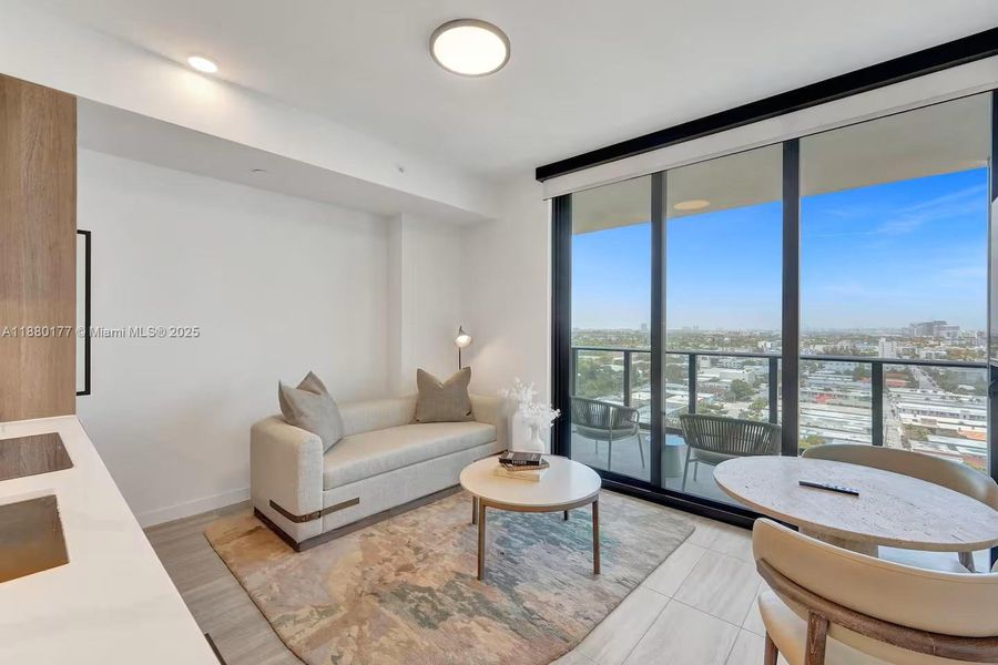 Furnished interior view inside a new home in , Miami Beach (Image 8). Furnished interior view inside a new home in , Miami Beach (Image 8).