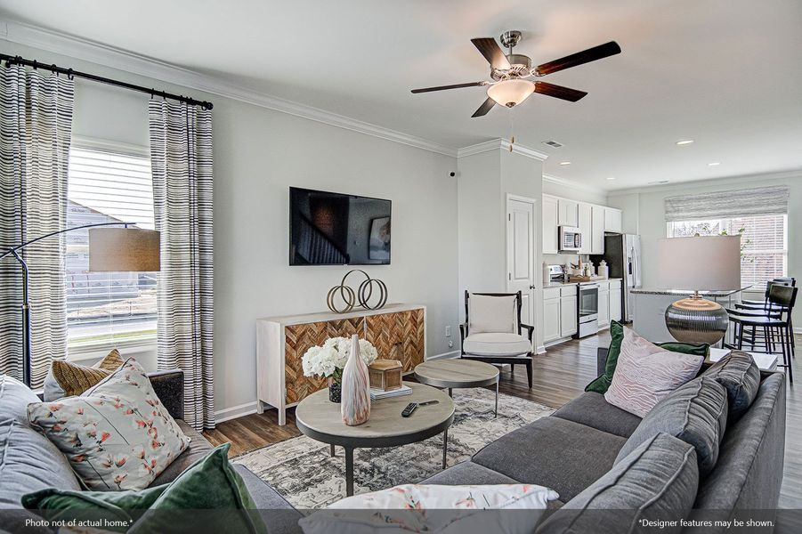 Furnished interior view inside a new home in Langdon Preserve, Angier (Image 11).