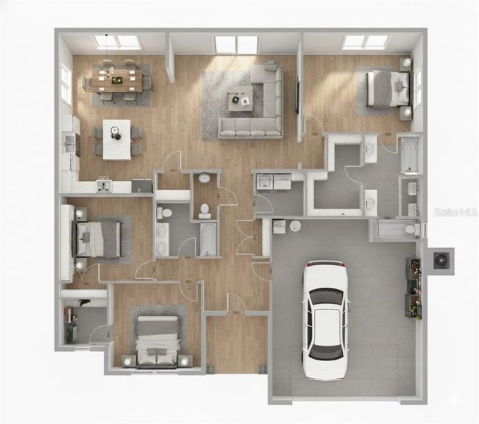 2D floor plan layout of this home in , Spring Hill, FL (Image 3).