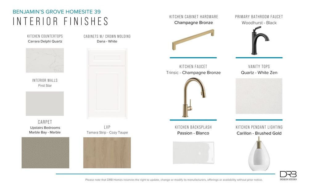 Furnished interior view inside a new home in Benjamin's Grove, Woodruff (Image 32).