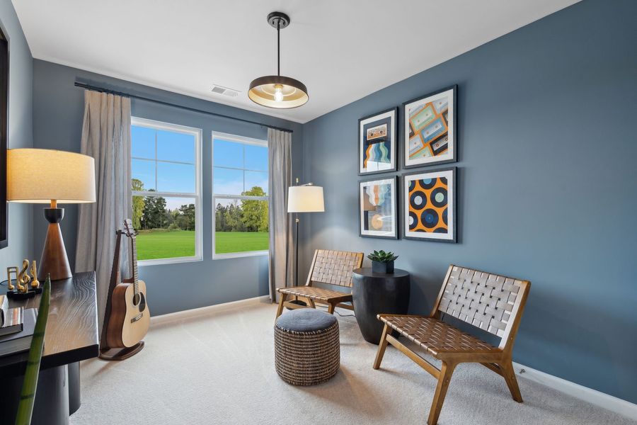 Representative furnished interior of a home built from the The Rutledge by Stanley Martin Homes in Essence at Trinity Townhomes, Columbia (Image 46).