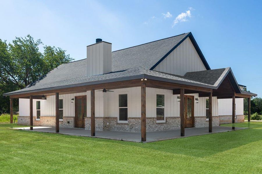 Exterior details and patio area of a home in , Rhome (Image 19). Exterior details and patio area of a home in , Rhome (Image 19).