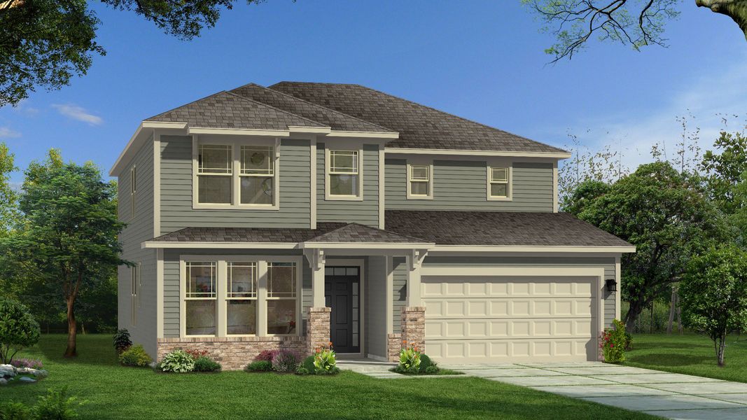 Representative exterior photo of a completed home built from the Drayton by DRB Homes in Michaux Gardens, Belmont, NC (Image 6). Representative exterior photo of a completed home built from the Drayton by DRB Homes in Michaux Gardens, Belmont, NC (Image 6).