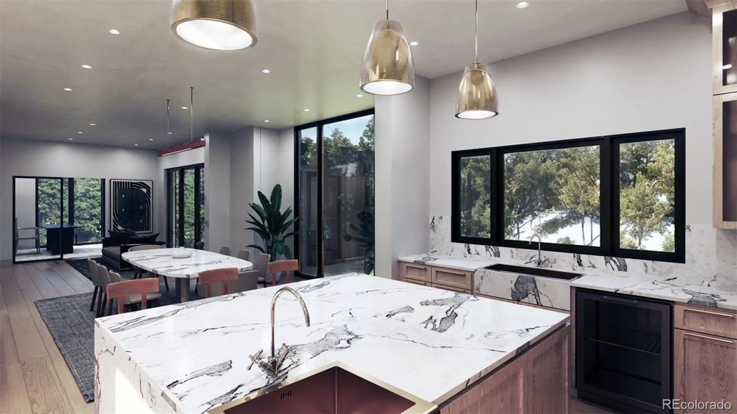 Furnished interior view inside a new home in , Evergreen (Image 10).