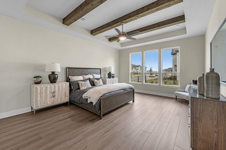 Furnished interior view inside a new home in Bridgeland, Cypress (Image 33).