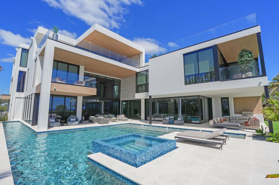 Front exterior of a new home in , Hillsboro Beach, FL, highlighting curb appeal (Image 29).