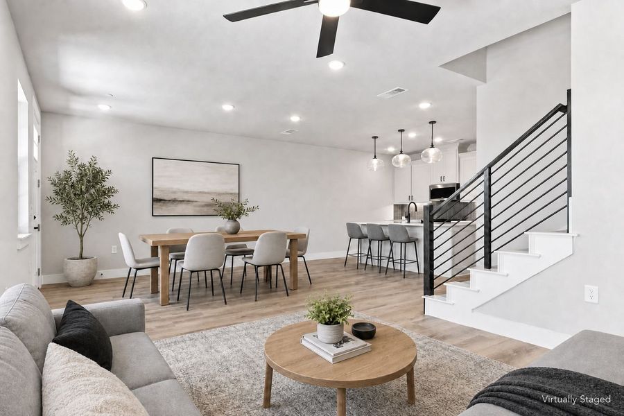 Furnished interior view inside a new home in The Tribute, The Colony (Image 6).
