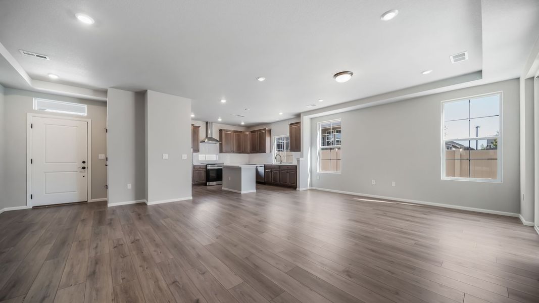 Spacious, unfurnished interior of a new home in The Reserve at Green Valley Ranch, Aurora (Image 12). Spacious, unfurnished interior of a new home in The Reserve at Green Valley Ranch, Aurora (Image 12).