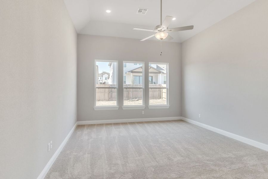 Representative unfurnished interior of a home built from the Harrison by GFO Home in Santa Rita Ranch, Liberty Hill (Image 37). Representative unfurnished interior of a home built from the Harrison by GFO Home in Santa Rita Ranch, Liberty Hill (Image 37).