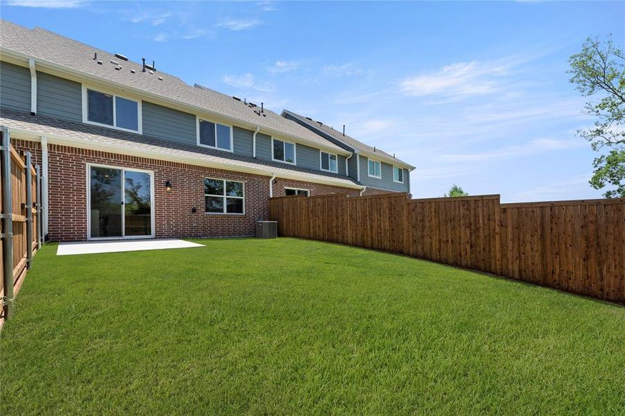 Exterior details and patio area of a home in Woodbridge, Wylie (Image 3). Exterior details and patio area of a home in Woodbridge, Wylie (Image 3).