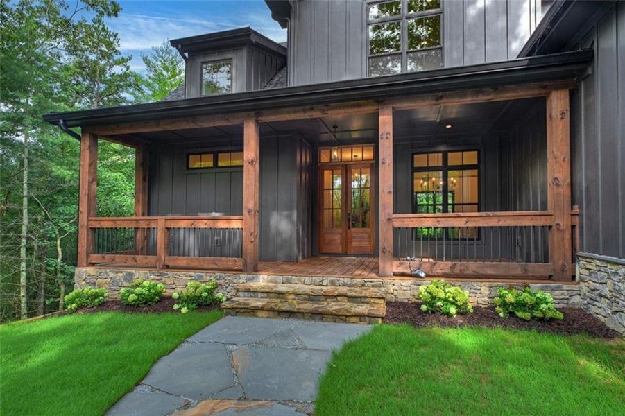 Exterior details and patio area of a home in , Ellijay (Image 31). Exterior details and patio area of a home in , Ellijay (Image 31).