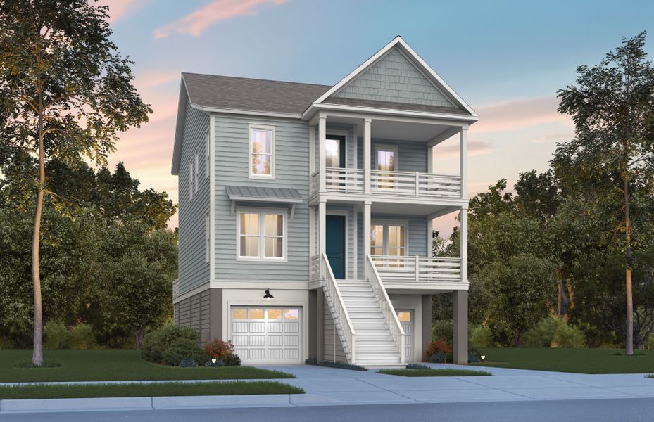 Representative exterior photo of a completed home built from the Marigold - Drive Under by Pulte Homes in Heartwood, Richmond Hill, GA (Image 3).