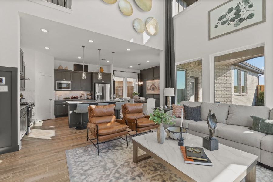 Representative furnished interior of a home built from the Pebble Beach by Chesmar Homes in Riceland Alley Loads, Mont Belvieu (Image 5).