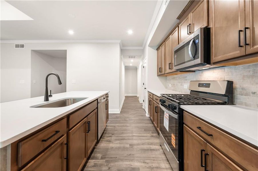 Furnished interior view inside a new home in Cambridge at Steels Bridge: Steels Bridge, Canton (Image 8). Furnished interior view inside a new home in Cambridge at Steels Bridge: Steels Bridge, Canton (Image 8).